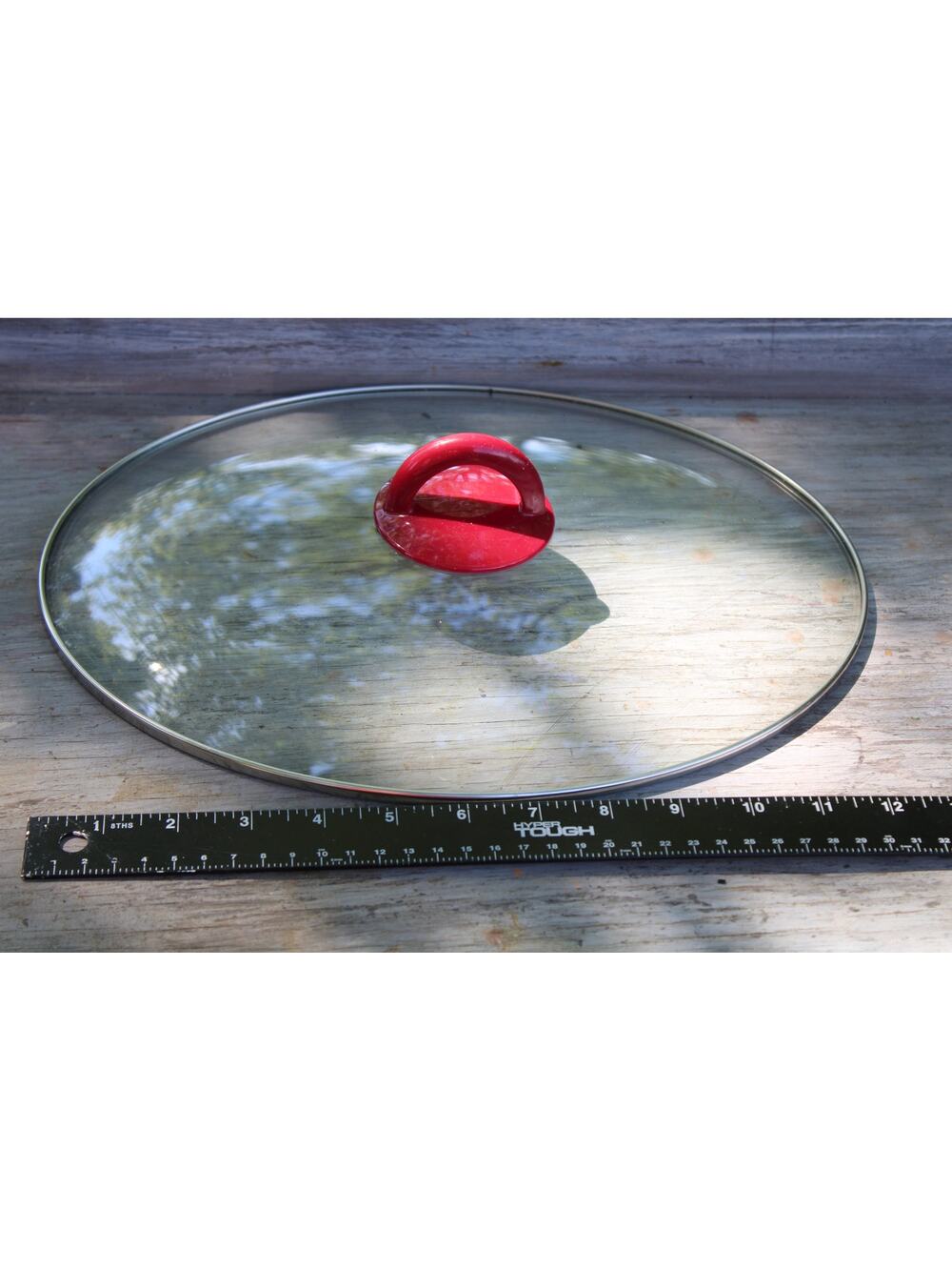 Genuine RIVAL Oval 10" X 8" Glass Crock Pot Slow Cooker LID COVER with RED KNOB